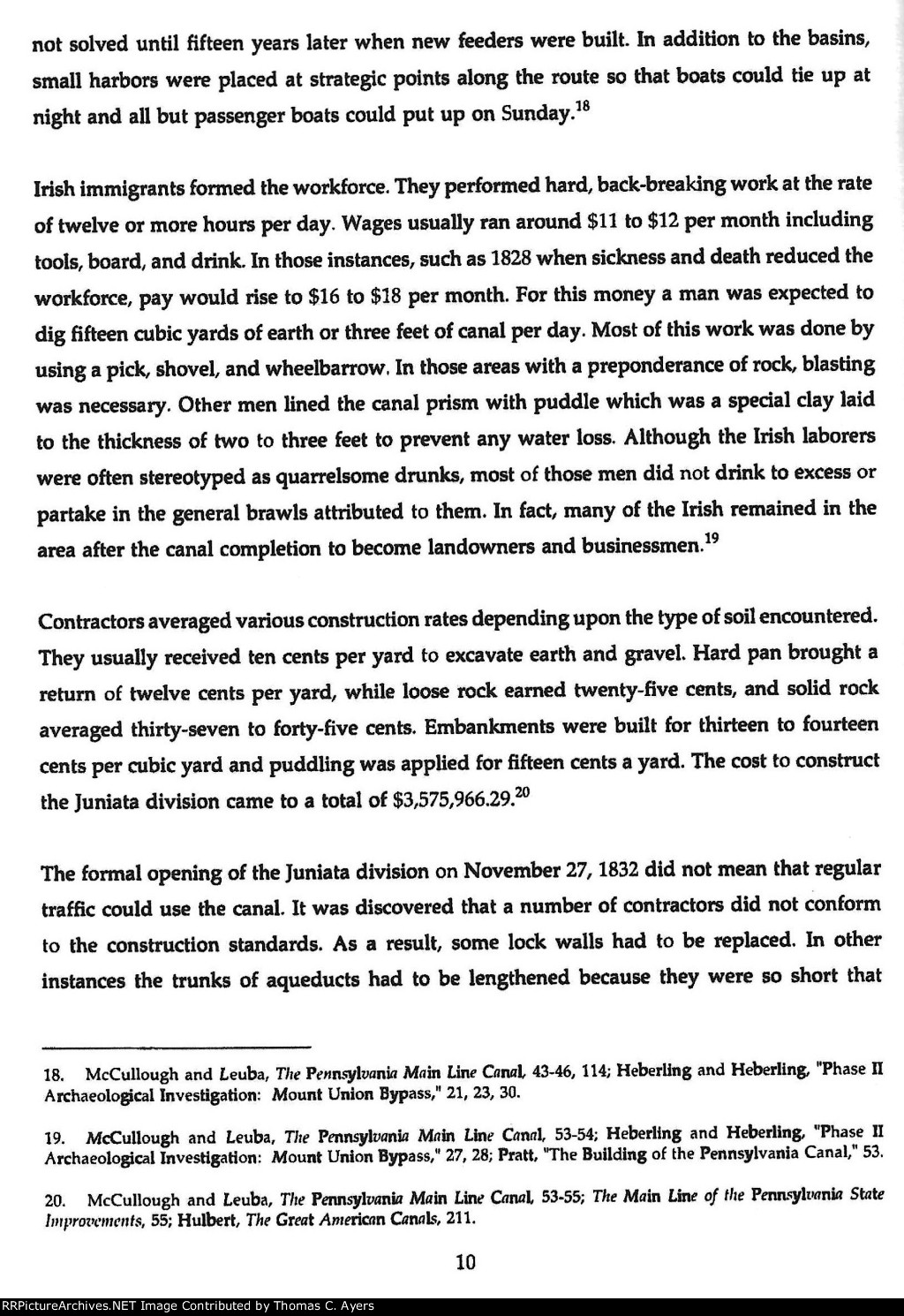 NPS "Pennsylvania Main Line Canal," Page 10, 1993